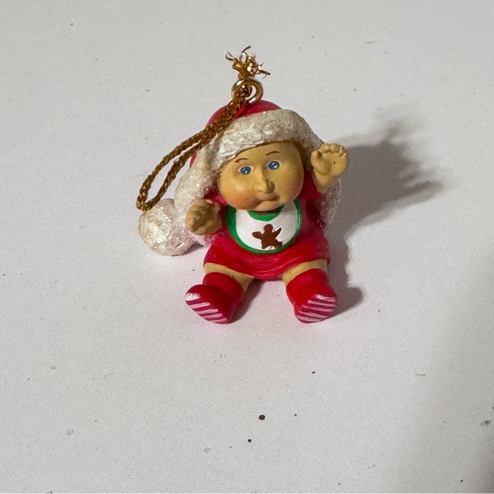 VTG Cabbage Patch Baby‎ Ornament Tiny Glittery Christmas Decor